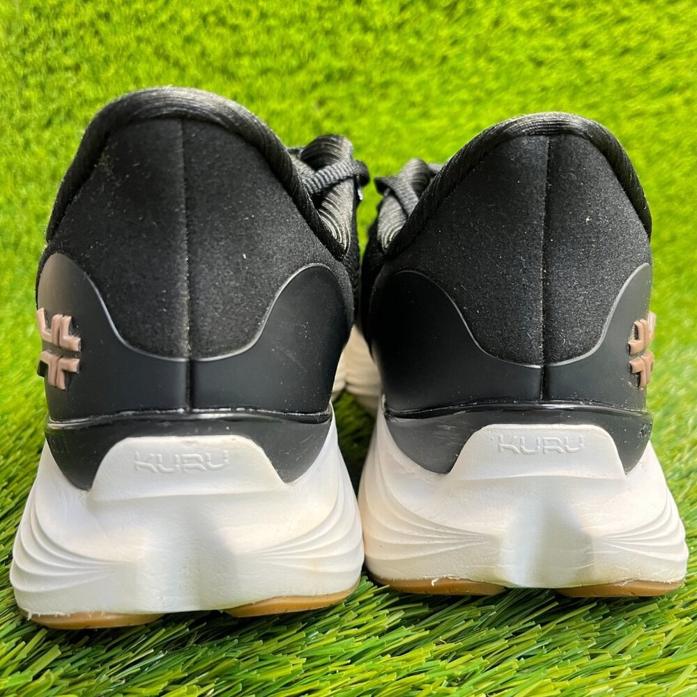 KURU Black and White Athletic Running Shoe with Rose Gold Logo - Picture 6 of 10